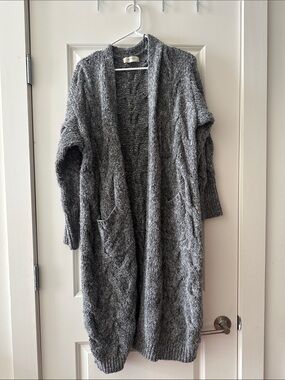 A Beautiful Soul Cozy Long Open-Front Gray Women's Sweater Cardigan